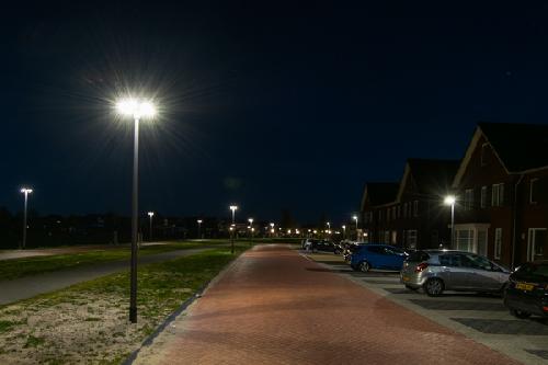 fietspad de saller vanaf zuid nacht situatie